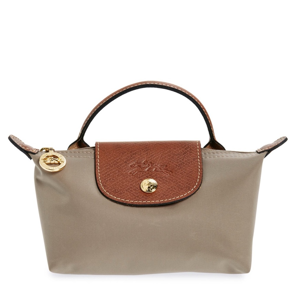 🦉Longchamp Le Pliage Nylon Canvas Mini Pouch “Brown”